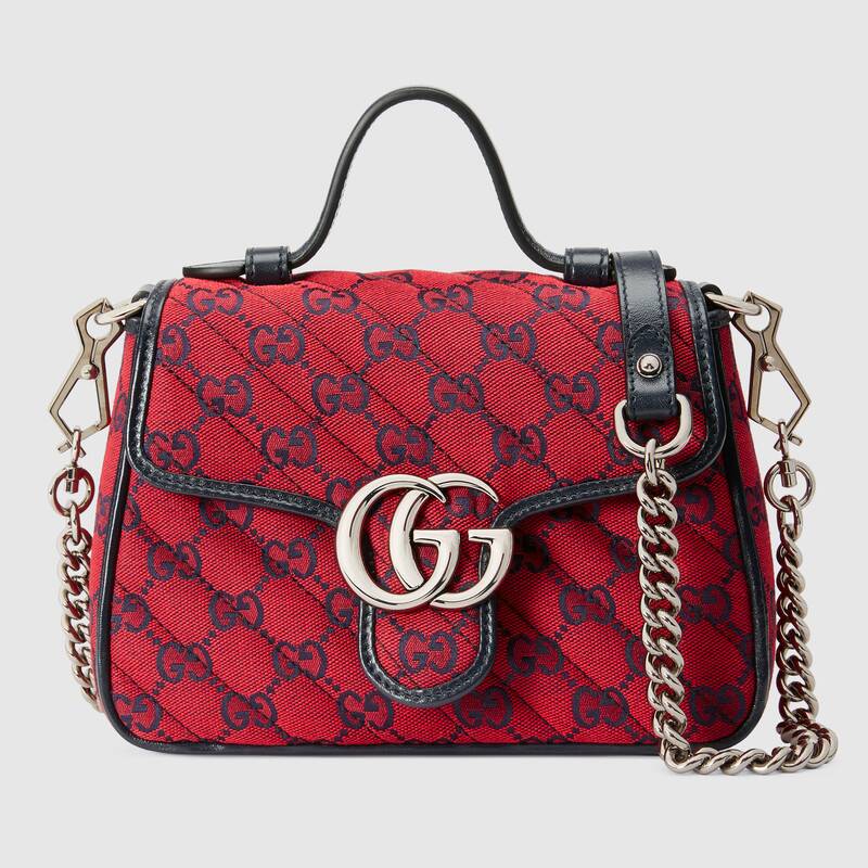 Gucci GG Marmont Mini Top Handle Bag Shoulder Bag 583571 Red